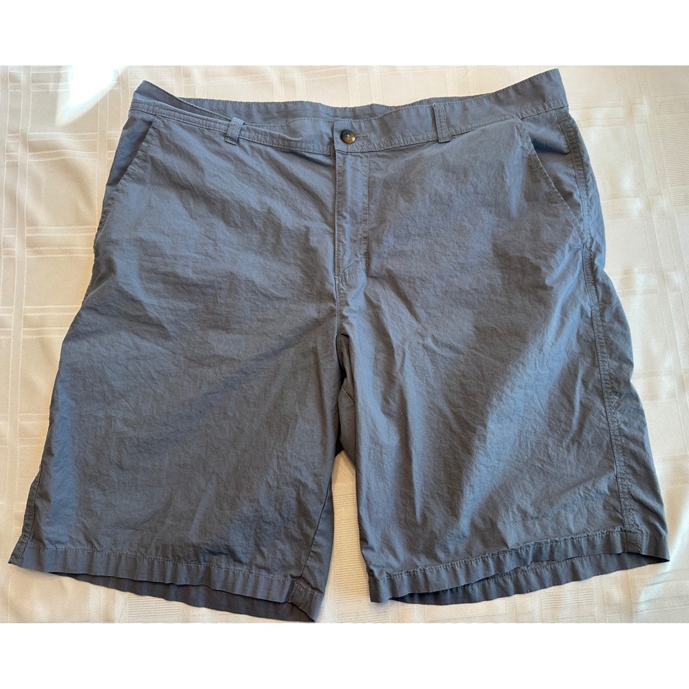 Columbia Shorts Mens 38w Gray AM4471 100% Cotton Flat Front Outdoor Casual 10" L